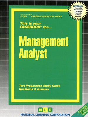 cover image of Management Analyst